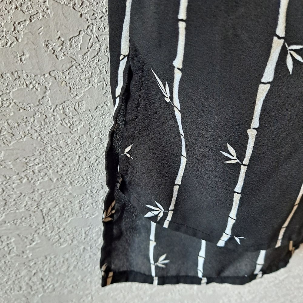 Worthington Black Bamboo striped Blouse - Picture 7 of 7